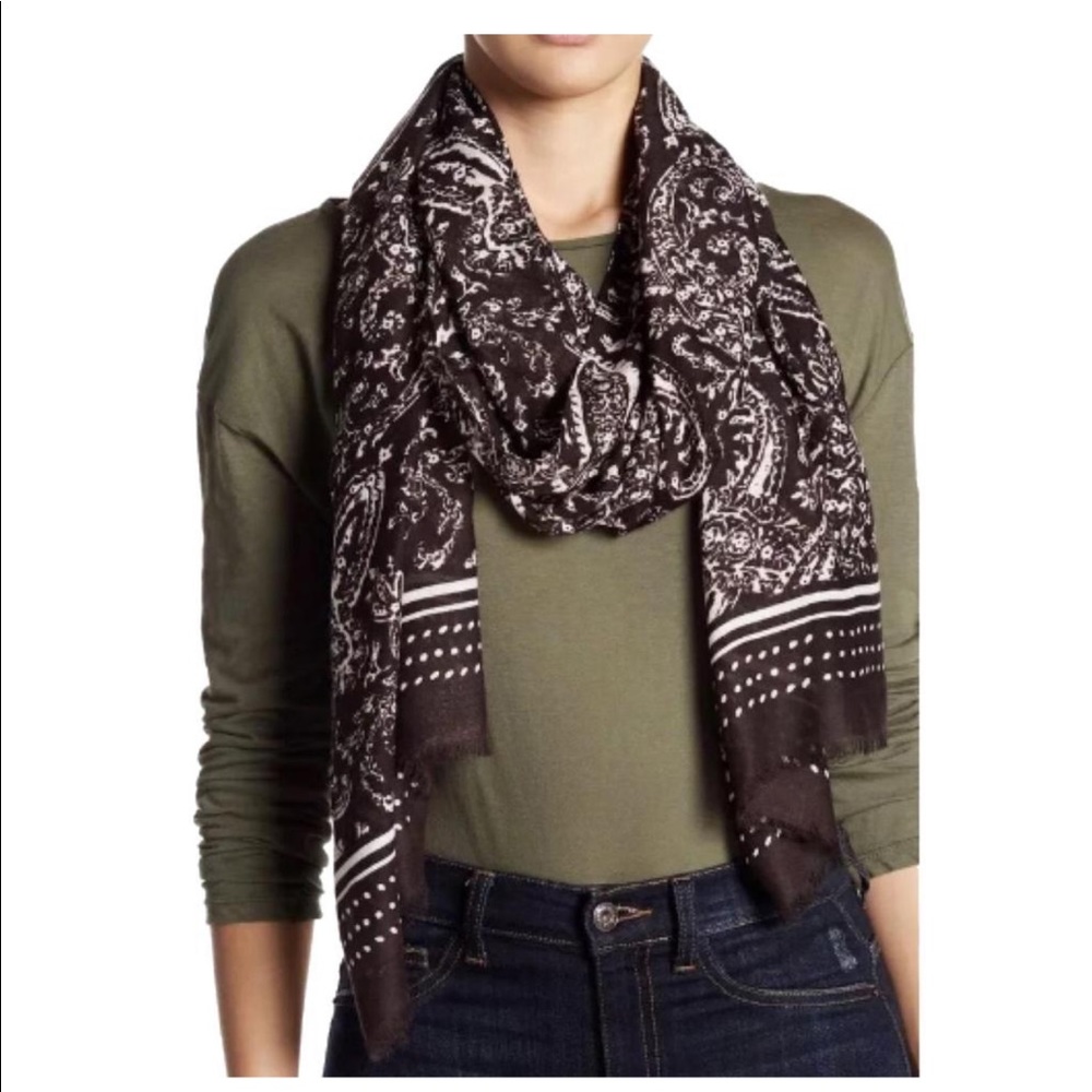 Rebecca Minkoff Ornament Paisley Fringe Scarf